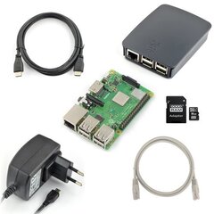 Raspberry Pi 3 B+ Rinkinys + 16GB microSD kortelė su NOOBS programine įranga cena un informācija | Atvērtā koda elektronika | 220.lv