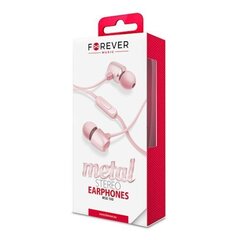 Forever MSE-100 Metal Music Универсальные наушники c микрофоном и пультом / 3.5mm Rose-Gold цена и информация | Наушники | 220.lv