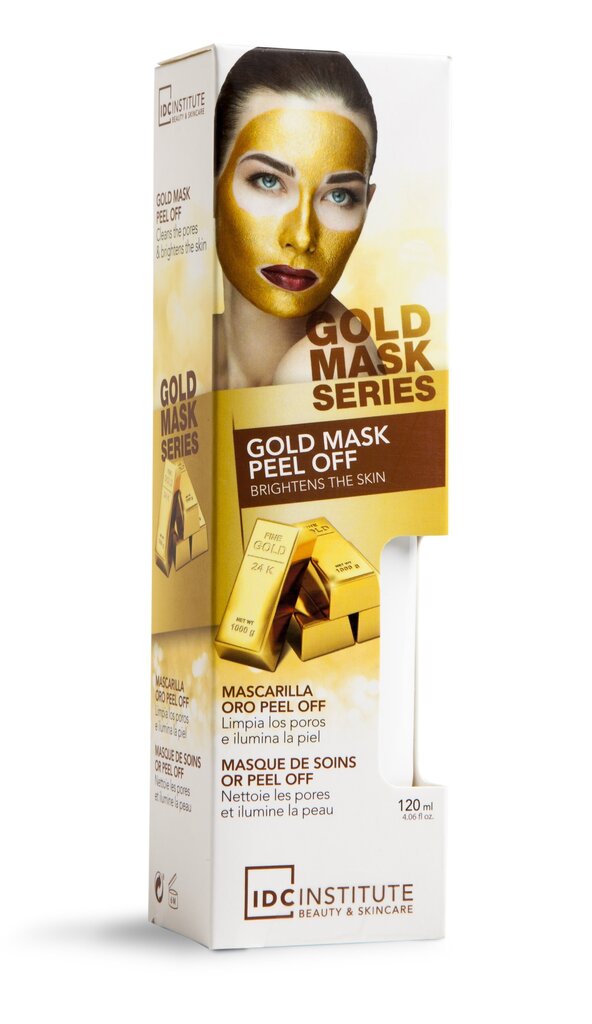 Attīrošā sejas maska IDC Institute Gold Mask Tube 120 ml cena un informācija | Sejas maskas, acu maskas | 220.lv