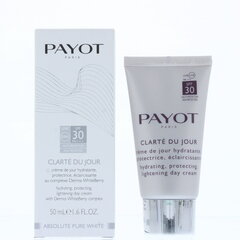 Mitrinošs ādu aizsargājošs dienas krēms Payot Clarte Du Jour SPF30 50 ml cena un informācija | Sejas krēmi | 220.lv