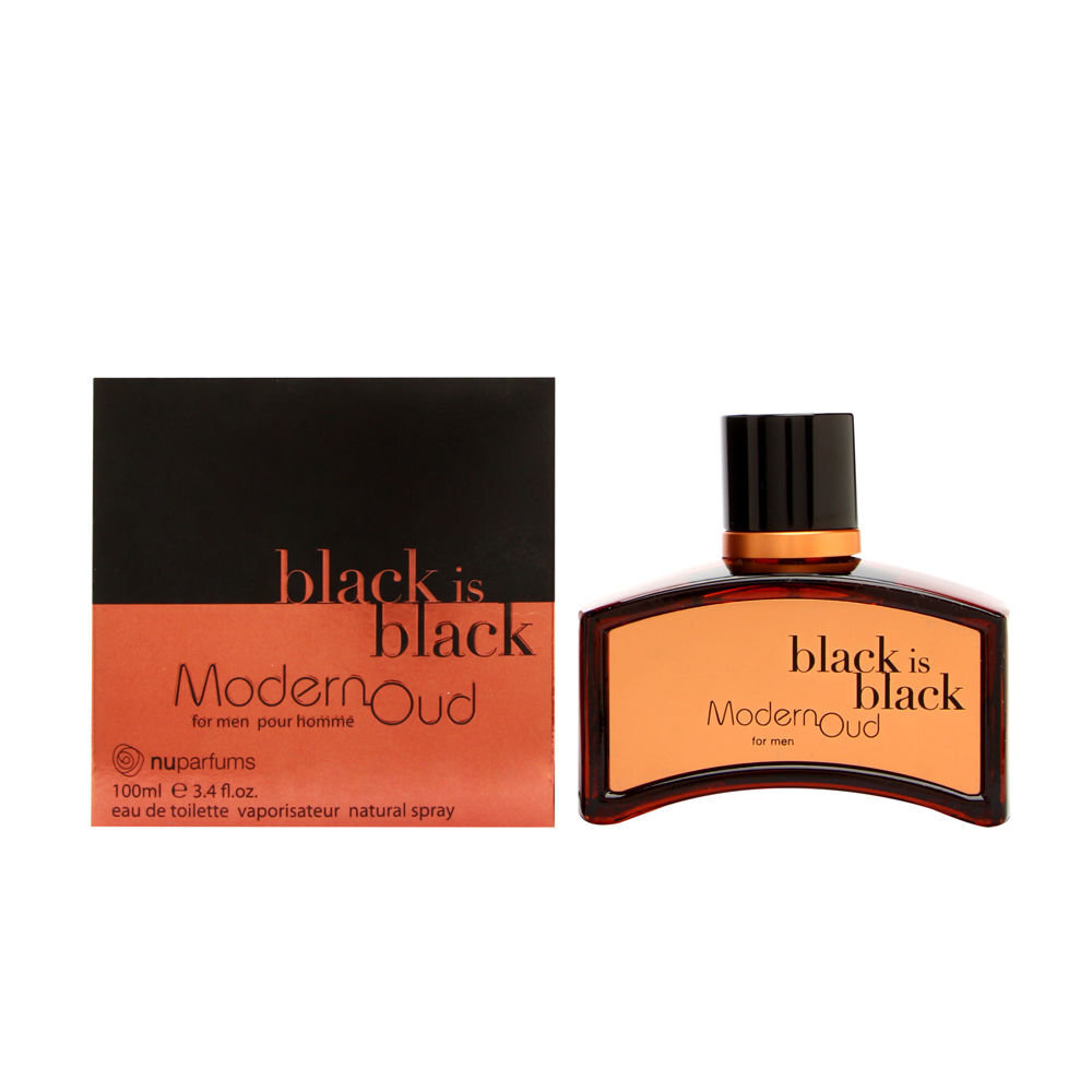 Tualetes ūdens Nuparfums Black is Black Modern Oud EDT vīriešiem 100 ml cena un informācija | Vīriešu smaržas | 220.lv