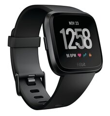 Fitbit Versa (NFC), Black / Black Aluminum, EU цена и информация | Смарт-часы (smartwatch) | 220.lv