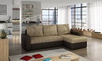 Универсальный угловой диван Livio, кремовый/коричневый