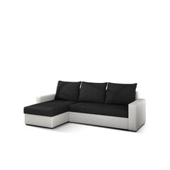 Universāls stūra dīvāns Livio, balts/melns cena un informācija | Stūra dīvāni | 220.lv
