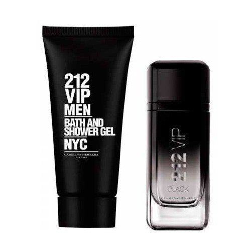 Komplekts Carolina Herrera 212 Men VIP Black: EDP 100 ml + dušas želeja 100 ml cena un informācija | Vīriešu smaržas | 220.lv