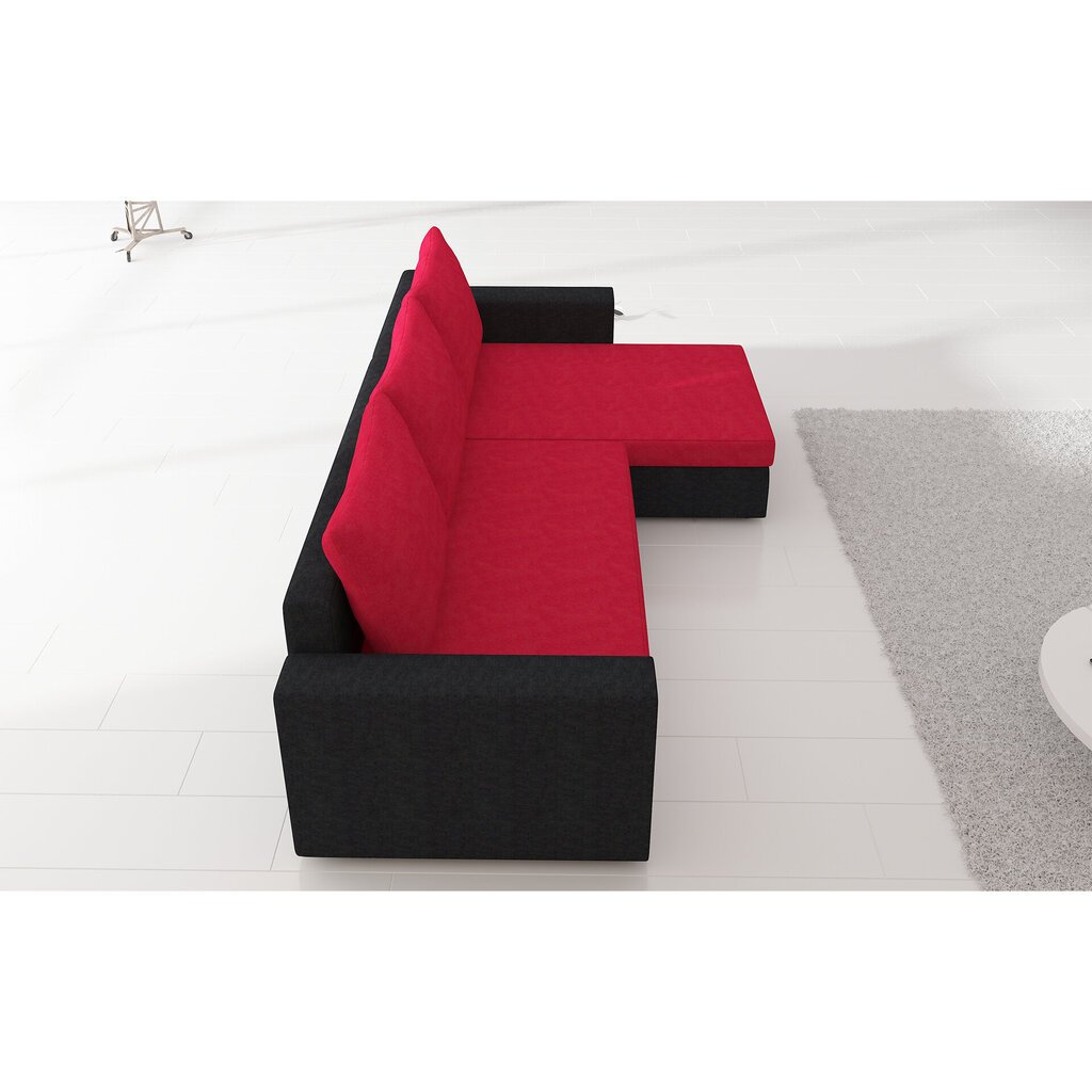 Universāls mīksts stūra dīvāns Livio, pelēks / melns цена и информация | Stūra dīvāni | 220.lv