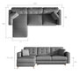 Universāls stūra dīvāns NORE Asgard, pelēks цена и информация | Stūra dīvāni | 220.lv