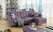 Universāls stūra dīvāns NORE Asgard, violets cena un informācija | Stūra dīvāni | 220.lv