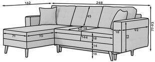 Universāls stūra dīvāns NORE Asgard, brūns cena un informācija | Stūra dīvāni | 220.lv