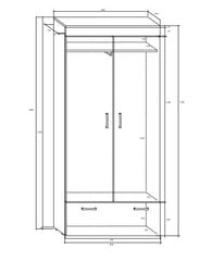Шкаф Max 05, коричневый/черный цена и информация | Шкафы | 220.lv
