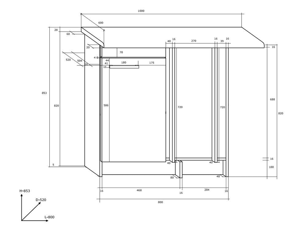 Virtuves skapis Milo S80NP, ozols цена и информация | Virtuves skapīši | 220.lv