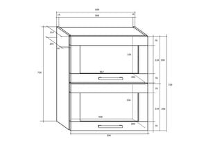 Virtuves skapis Milo W60PZ, ozols цена и информация | Кухонные шкафчики | 220.lv