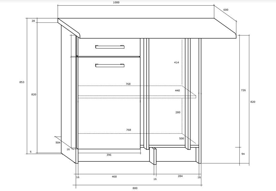 Virtuves skapis Polo S80NP, ozols цена и информация | Virtuves skapīši | 220.lv