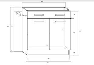 Кухонный шкаф Polo S80Z,  дуб цена и информация | Кухонные шкафчики | 220.lv