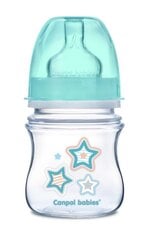 Бутылка с широким горлом CANPOL Easy Start Newborn Anti-colic, 120 мл, 35/216, голубой цена и информация | Бутылочки и аксессуары | 220.lv