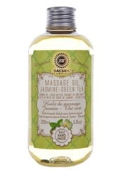 Masāžas eļļa ķermenim JASMINE-GREEN TEA Saules Fabrika 200 ml цена и информация | Массажные масла | 220.lv