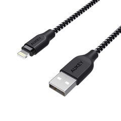 Aukey, Lightning-USB, 1.2 m, melns (CB-AL1) cena un informācija | Savienotājkabeļi | 220.lv