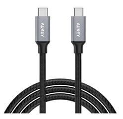 USB кабель Aukey LLTS102835, USB-C - USB 2.0, плетение, нейлон, 1 м, черный цена и информация | Кабели для телефонов | 220.lv