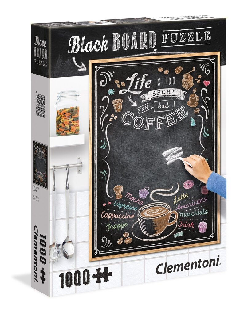Puzle Black Board "Coffee" Clementoni, 1000 d. cena un informācija | Puzles, 3D puzles | 220.lv