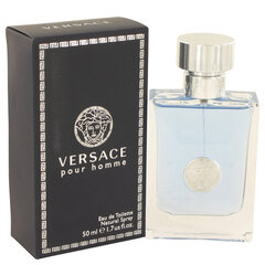 Tualetes ūdens Versace Pour Homme EDT vīriešiem 50 ml cena un informācija | Versace Mājai un remontam | 220.lv