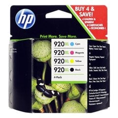 4 spalvų rašalo kasečių komplektas HP 920XL cena un informācija | Tintes kārtridži | 220.lv