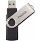 USB laikmena Hama Rotate, USB 2.0, 32 GB, juoda/sidabrinė cena un informācija | USB Atmiņas kartes | 220.lv