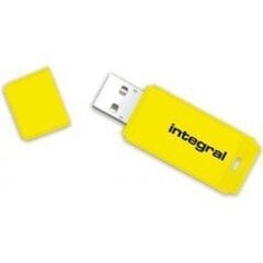 USB zibatmiņa Integral NEON 32 GB USB 2.0, dzeltena cena un informācija | USB Atmiņas kartes | 220.lv