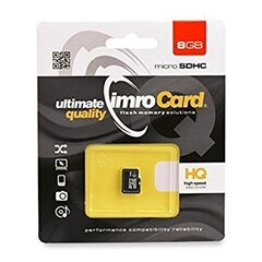 Atmiņas karte Integral MicroSD 8GB 4 klase cena un informācija | Atmiņas kartes mobilajiem telefoniem | 220.lv