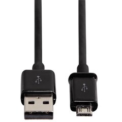 Кабель Hama, Micro USB 2.0 USB A-MicroUSB B, 0.9 м, черный цена и информация | Кабели и провода | 220.lv