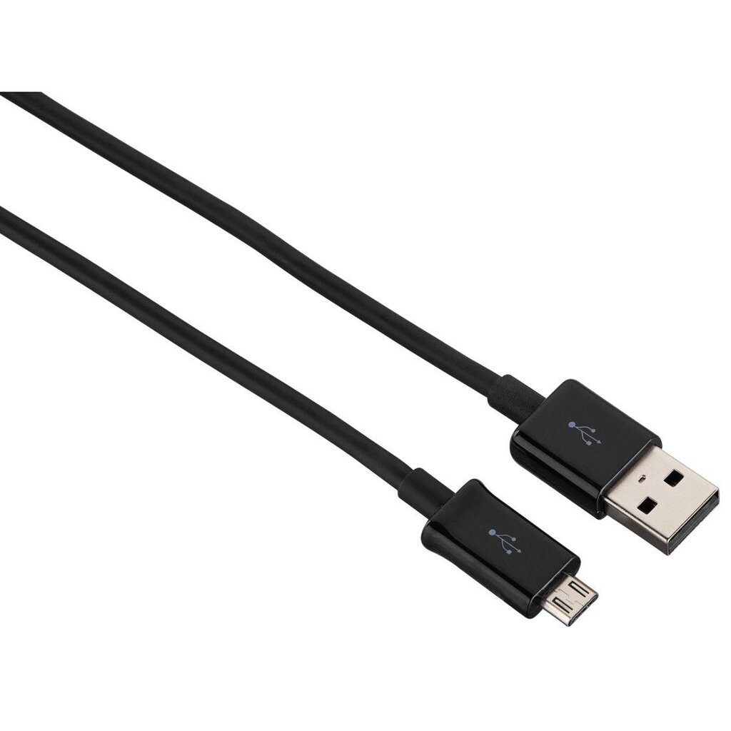 Hama USB Male - MicroUSB Male 0.9m Black цена и информация | Kabeļi un vadi | 220.lv