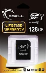 Карта памяти G.Skill SDXC 128 GB, класс 10 UHS-I  цена и информация | Карты памяти для мобильных телефонов | 220.lv