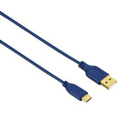 USB-C kabelis Hama Flexi-Slim, ar zelta pārklājumu, elastīgs, 0,75 m, zils цена и информация | Кабели для телефонов | 220.lv