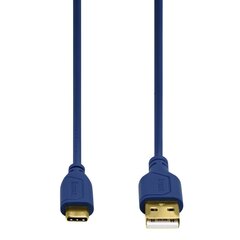 USB-C kabelis Hama Flexi-Slim, ar zelta pārklājumu, elastīgs, 0,75 m, zils cena un informācija | Savienotājkabeļi | 220.lv