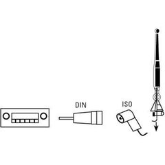 DIN antenas spraudņa adapteris Hama, ISO ligzda, melna cena un informācija | Kabeļi un vadi | 220.lv