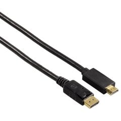 Кабель-переходник Hama DisplayPort для мониторов / телевизоров, Ultra HD, 1,80 м, черный цена и информация | Кабели и провода | 220.lv
