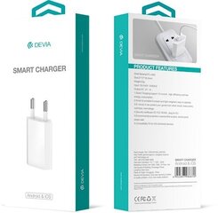 <p>Сетевая зарядка Devia Smart, 2.1A, черная.</p>
 цена и информация | Зарядные устройства для телефонов | 220.lv