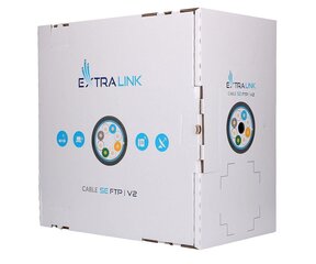 Extralink CAT5E FTP (F/UTP) Внутренний | Витая пара | 305М цена и информация | Кабели и провода | 220.lv