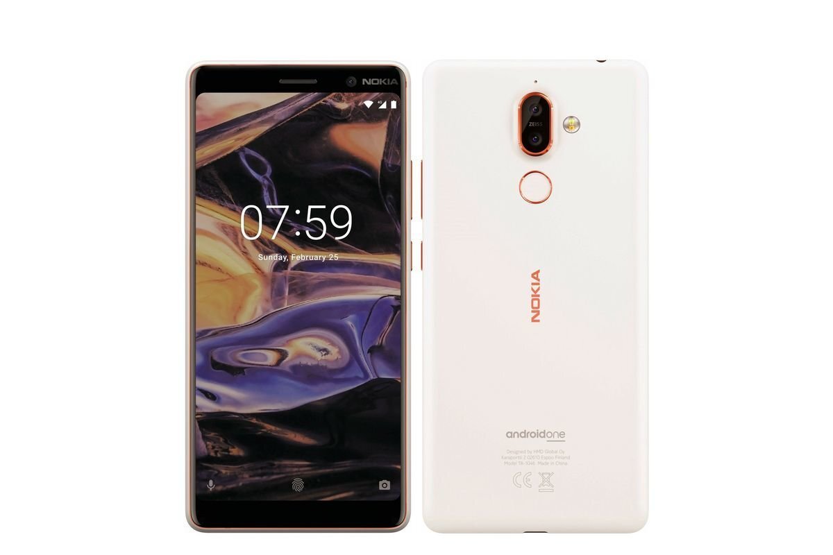 Nokia 7 Plus 64GB, Dual SIM, Balts cena un informācija | Mobilie telefoni | 220.lv