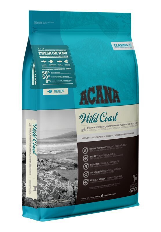 Acana Wild Coast Dog visu šķirņu suņiem, 2 kg цена и информация | Sausā barība suņiem | 220.lv