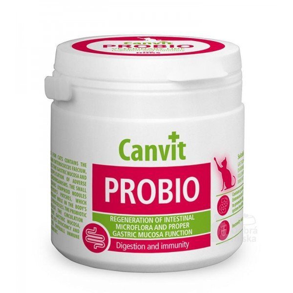 Vitamīni kaķiem CANVIT PROBIO, 100 g cena un informācija | Vitamīni, uztura bagātinātāji, pretparazītu līdzekļi kaķiem | 220.lv