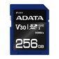 ADATA Premier Pro UHS-I SDXC, 256 GB, Flash memory class 10, U3, V30, 85 MB цена и информация | Atmiņas kartes mobilajiem telefoniem | 220.lv