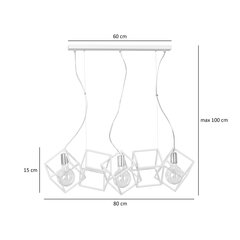 Emibig lampa Fabian 3 cena un informācija | Lustras | 220.lv