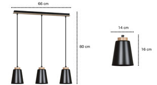 Emibig светильник Bolero 3 цена и информация | Настенный/подвесной светильник Eye Spot 11 BL, чёрный | 220.lv