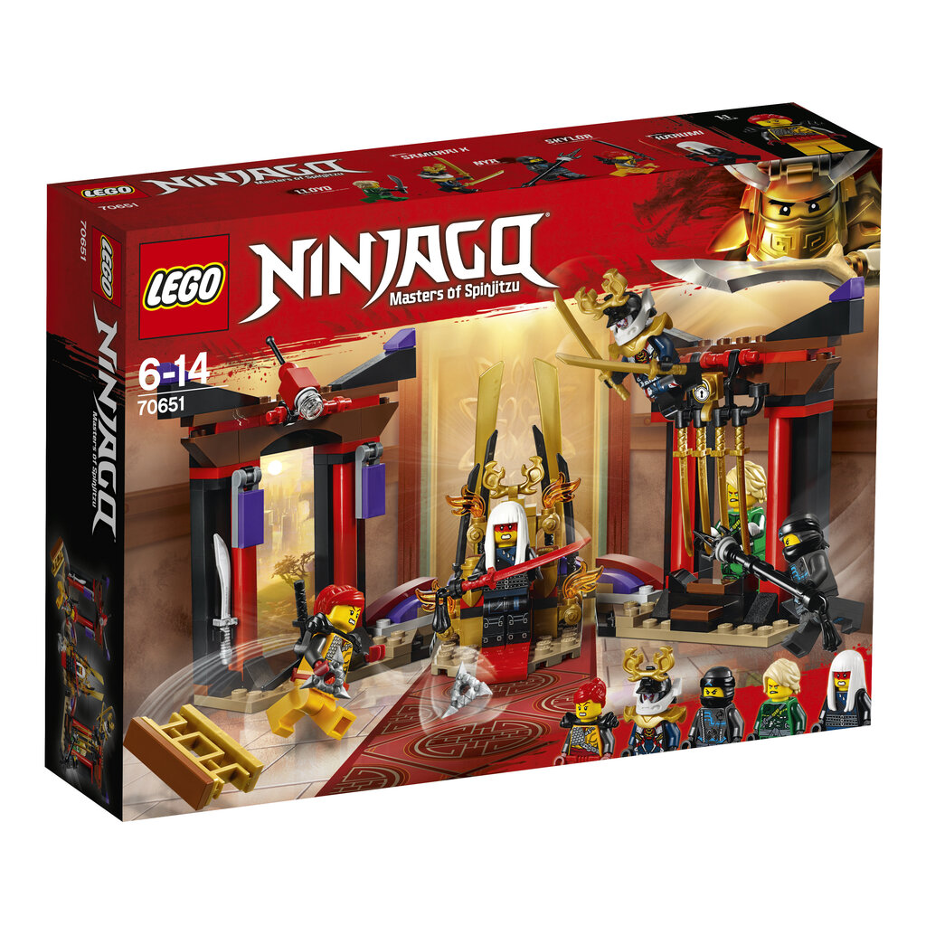 70651 LEGO® NINJAGO Konfrontācija troņa zālē cena un informācija | Konstruktori | 220.lv