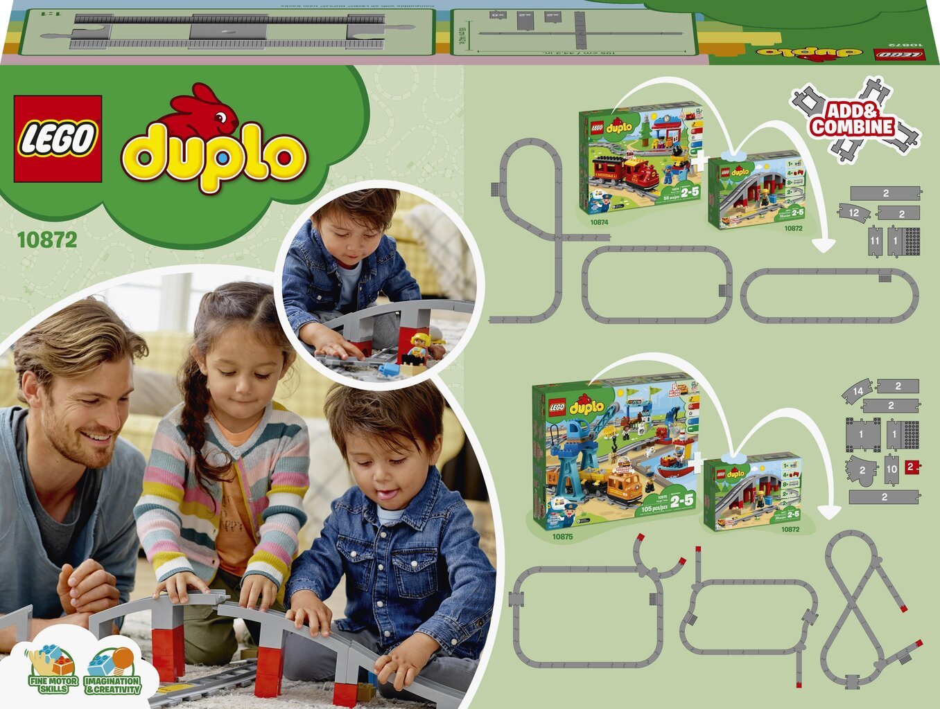 10872 LEGO® DUPLO Tilts ar dzelzceļu cena un informācija | Konstruktori | 220.lv