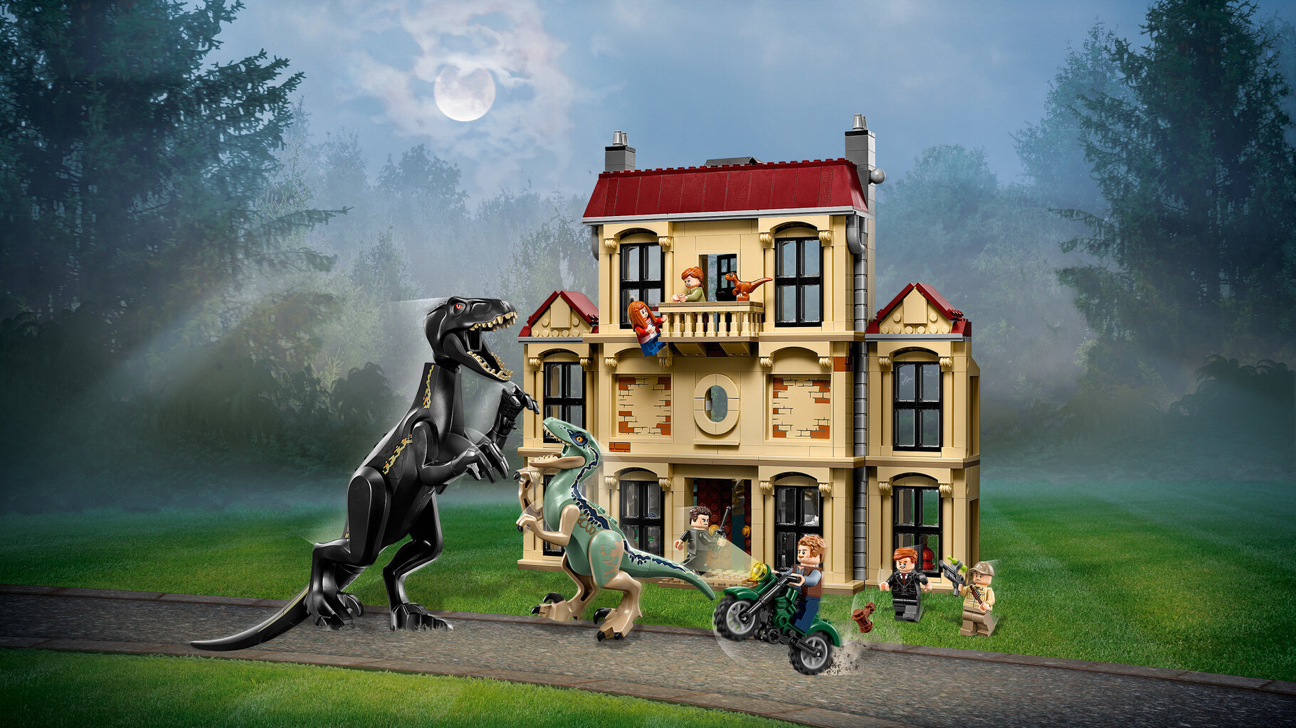 75930 LEGO® Jurassic World Indoraptora plosīšanās Lokvudas muižā cena un informācija | Konstruktori | 220.lv