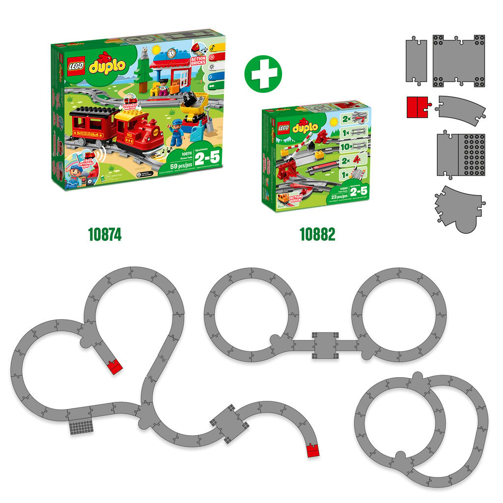 10882 LEGO® DUPLO Vilciena sliedes цена и информация | Konstruktori | 220.lv