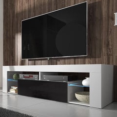 TV galdiņš Hugo, balts/melns cena un informācija | TV galdiņi | 220.lv