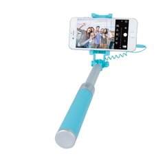 Pašbilžu nūja Forever JMP-200 Mini Selfie Stick with Remote Button and 3.5 mm Cable Blue cena un informācija | Selfie Sticks | 220.lv
