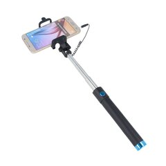 Pašbilžu nūja Forever JMP-100 Mini Selfie Stick with Remote Button and 3.5 mm Cable Blue cena un informācija | Selfie Sticks | 220.lv